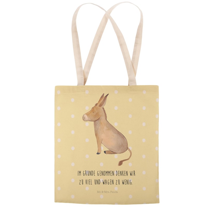 Mr. & Mrs. Panda Donkey Shopping Bag, yellow