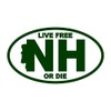 CafePress Green New Hampshire Live Free Or Die Sticker (Oval