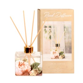 Reed Diffuser Set Rose Scent 3.38 Oz Reed Diffuser with Sticks - Bedroom Bathroom Shelf St. Patrick's Day Decor