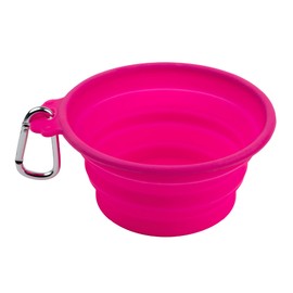 Silver Brush Limited 9052 Silver Essentials 760ml/25.7oz Round Collapsible Silicone Water Bowl, Leak-Proof Paint Brush Water Cup for Water Media, for Studio, Travel, and Plein Air, Hot Pink, 2 Pack
