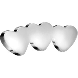 PIERCINGLINE Titanium Screw Attachment with External Thread 0.9 mm 3 Hearts Piercing Attachment Replacement Choice of Colours, Titanium