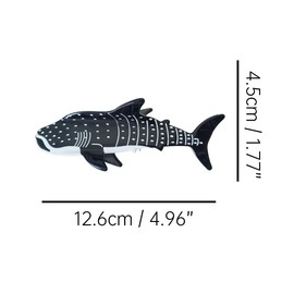 Whale Shark Hair Clip,Acetate Hair Clip,Small Claw Clip for Women,Black, 1 Count (Pack of 1)