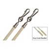 29" ALMOND Vinyl Coated STEEL DRAPERY BATONS with Stainless Steel