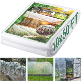 Garden Netting Pest Barrier 10 x 50FT Garden Mesh Netting Insect Netting Garden Neting for Raised Beds Garden Insect Barrier Plant Mesh Cover for Vegetable Flowers Fruits Plants Greenhouse