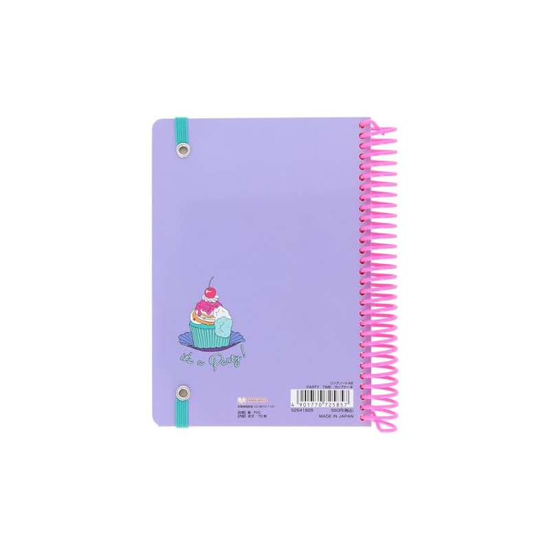 Sunstar Stationery S2641828 Notebook Ring, A6 PARTY TIME Cupcake