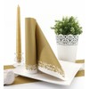 50 Napkins Fabric-Like – Romantic; Colour: Gold, Size: 40 x
