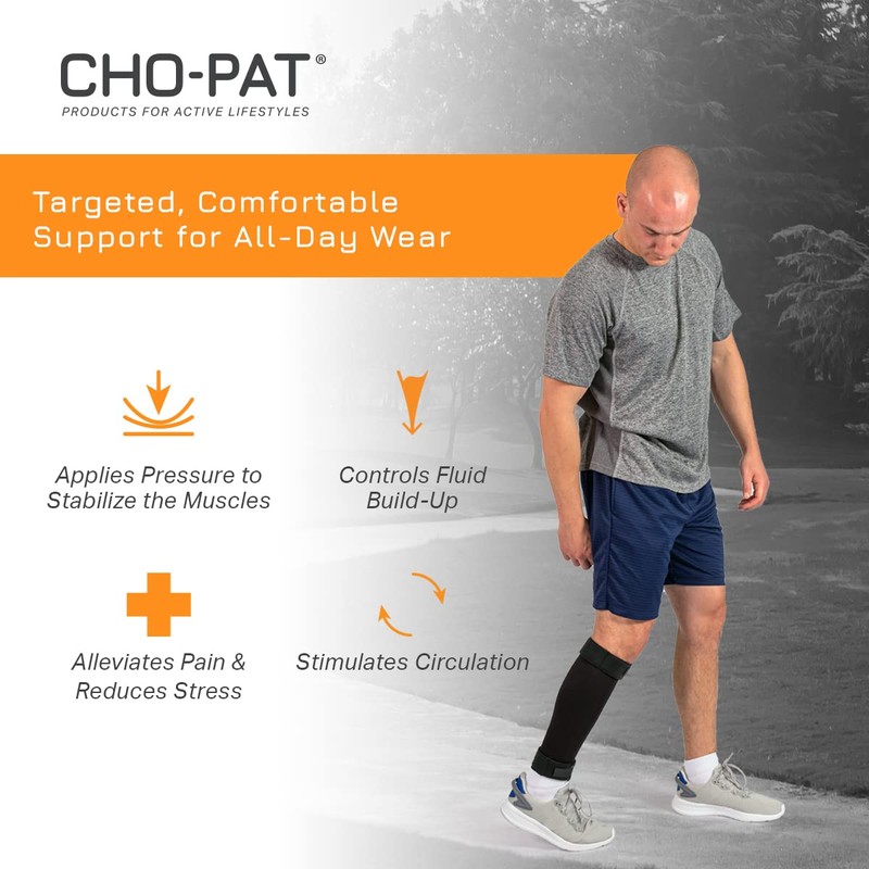Cho-Pat Small Black Shin Splint Compression Sleeve
