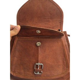 ALASKA EXPORTS Women's Real Leather Crossbody Satchel Bag Vintage Purses Handbags | Shoulder Bags | Cross Body Satchels | Vintage Handbag (9" X 7" X 3.5" Inches)