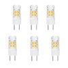 6-Pack GY8.6 G8 LED Bulb 3W, 120V 30W Halogen Replacement