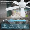 Surtime 44In Flush Mount Ceiling Fans with Lights and APP&Remote