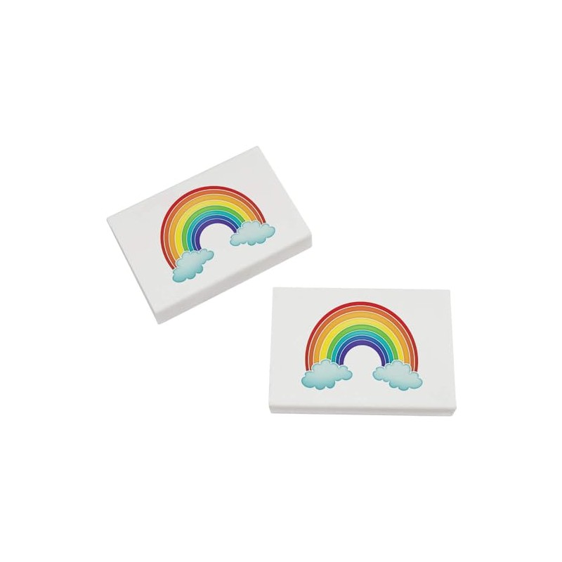 2 x 45mm 'Cute Rainbow' Erasers/Rubbers (ER00046945)