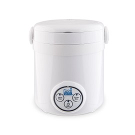 Aroma Housewares (MRC-903D) Mi 3-Cup (Cooked) (1.5-Cup UNCOOKED) Digital Cool Touch Mini Rice Cooker,White