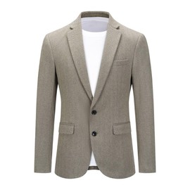 Cloudstyle Mens Casual Suit Jacket Herringbone Lightweight Blazer Classic Fit Sport Coat