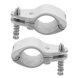 BIUDECO 2pcs Stainless Steel Jaw Slide Clamp Canopy Connector for Bimini Top Hardware for Boat and Yacht Accessories Durable Hinged Fitting for Various Tube