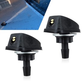 Anyhut 2 PCS Windshield Washer Nozzle, Automotive Fan-Spout Sprayer Design Windshield Sprayer Nozzle, Car Parts Replacement Of Windshield Wiper Nozzle, Universal For Most Cars, Trucks, Vans (Black)