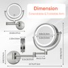 GURUN Wall Mounted Hardwired Makeup Mirror with 3 Dimmable LED
