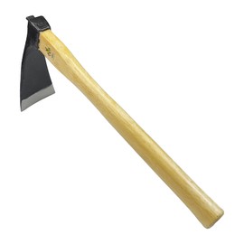 14 Inch Heavy Duty Wide Hoe, Japanese Carbon Steel with Oak Wooden Handle, Without Welding, Garden Tool for Digging, Weeding, and Planting