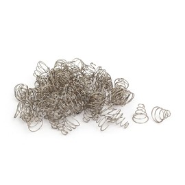 Sourcingmap 11mmx5.5mmx11mm Metal Taper Conical Compression Spring Silver Tone 60 pcs