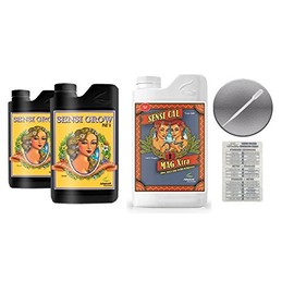Advanced Nutrients Sensi Grow A and B 4 Liter with Sensi Cal-Mag Xtra 1 Liter Bundle and Conversion Chart and 3mL Pipette