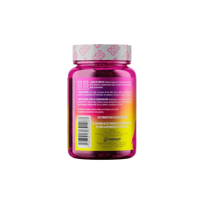 Belabear Multi Vitaminas Mujer Gomitas Gluten Sabor Frutos Rojos 60pz