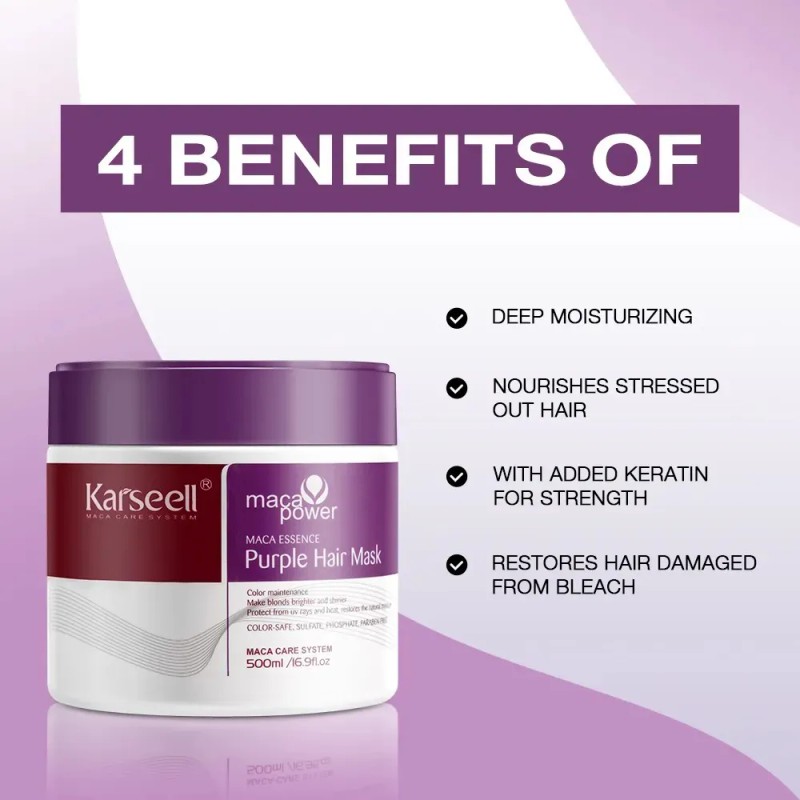 Karseell Colorequilibrio Mascarilla+aceite+shampoo+queratina