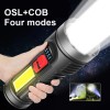 GEARGADGET LED Super Bright Flashlight Rechargeable Torch Tactical Lamp USB