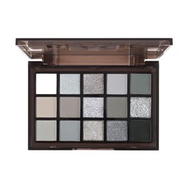 Lazy Eye 15 Colours Smoky Makeup Eyeshadow Palette, Smokey Eyeshadow Palette, Matte, Black Eyeshadow Palette, Waterproof Glitter Matt Eye Make-Up Cosmetics, High Colour Rendering, Waterproof