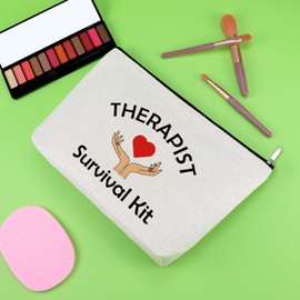 Therapist Gifts for Women Makeup Bag Physical Therapist Appreciation Gifts for Friend Thank You Gifts for Speech Therapist Cosmetic Bag Therapist Graduation Gift Christmas Birthday Gift Cosmetic Pouch