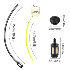 MOTONG Universal Fuel Line Hose Pipe Filter,14.5cm Gas Oil Tube Pipe for Fuel Filters,Petrol Filter Kit,Fuel Hose Pipe Line Replacement Part,for Mower Strimmer Chainsaw Blower.