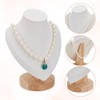 arricraft 1 Pcs Bust Necklace Display Stands, White PU Leather