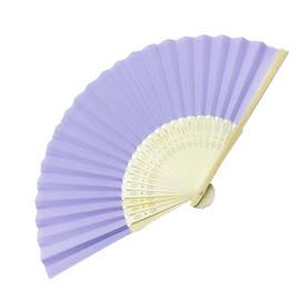 Woohome 15 PCS Hand Fan Foldable Paper Fan for Dancing, Part, Picnic, Wedding Party Gift, Guest Favour Wedding Decoration (Purple)