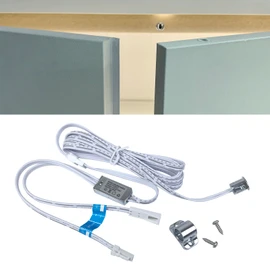 Yogcow 10mm 12V/24V Cabinet Door Activated Light Switch, Auto On/Off, Motion Sensor with 6ft Extension Cable for Closet Wardrobe (Single Sensor)