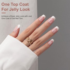 SXVME French Gel Nail Tips Medium Square Gel X Tips 300Pcs Pre-applied Tip Primer White French Tip Press on Nails Medium Short Square Pink, Natural French Tip Nails Fake Nails Extensions DIY Nail Art