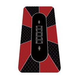 nuveti 79 x 39 Foldable Texas Poker Card Tabletop Layout Portable Anti-Slip Rubber Board Game Mat Smooth Premium Surface, Noise Reduction Poker Mat for Table