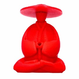 Shrimp Stick Lollies Holder - Aquarium Lolly Stick Food Accessory (Red, The Thinker - Sitting)