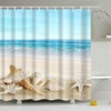 DKLFYDBG Fabric Beach Shower Curtain 180 x 200 cm Anti-Mould