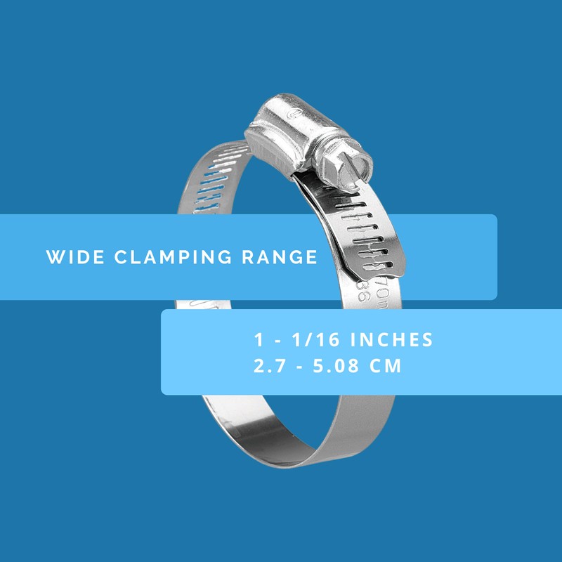 Koehler KE36BX Enterprises - Abrazadera para manguera (10 unidades), Plateado,