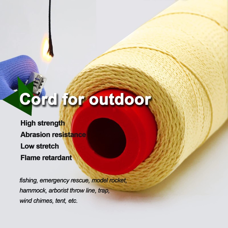 9KM DWLIFE Kevlar Kite String, 100lb 1000Ft, Twisted Kevlar Line,