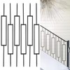 DEVALLEY Wrought Iron Balusters (Set of 10),1/2 inch Single Rectangle
