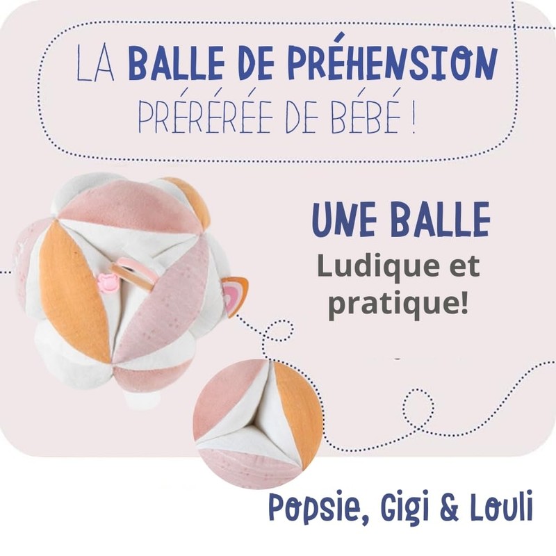 Noukie's - Popsie, Gigi & Louli Grasping Ball, Multi-Colour