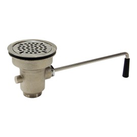 AA Faucet AA-301 Twist Handle Waste Valve 3-1/2" Sink Opening for Comerical Kitchen Compartment Sinks, 1-1/2" Drain Outlet.