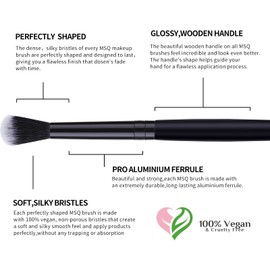 MSQ 8pcs Eyeshadow Brushes Professional Eye Makeup Brush Set Eye Makeup Brushes for Concealer Eyeliner Eyelash Eyebrow Blending Contour Black