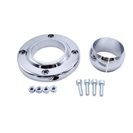 Polished Aluminum 2" Steering Column Floor Swivel Mount Base