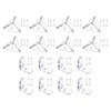 sourcing map 8 Set Acrylic Corner Bracket L-Shaped and Triangle