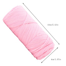 Eruceky 3 Volumes Soft Cotton Yarn, Cotton Cord, Light Pink Yarn for Knitting, Macrame Yarn, Crochet Yarn for Knitting and Crochet (Light Pink)