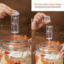 YARWELL 0.6 Gallon Glass Fermentation Jar with Airlock, Small Batch Kit