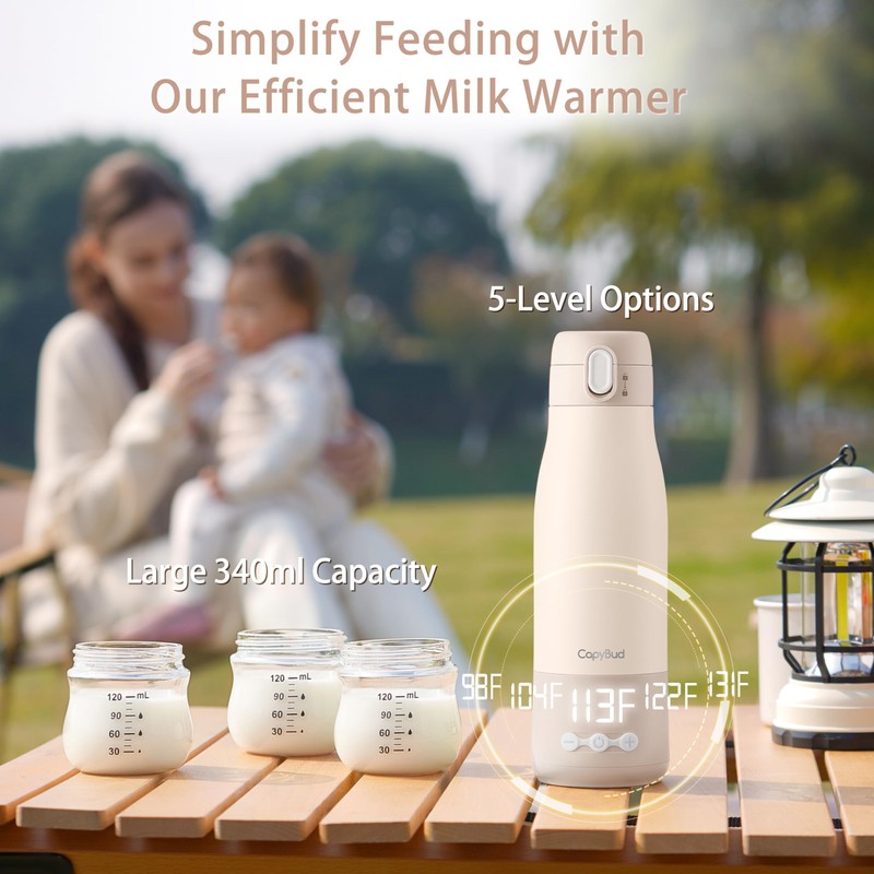 CapyBud Portable Bottle Warmer for Travel, 12 Oz Milk Warmer