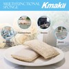 KMAKII Bamboo Kitchen Sponges Dish Sponges Natural Cleaning Sponges Beige