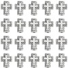 SUNNYCLUE 1 Box 150Pcs Silver Cross Beads Bulk Cross Bead