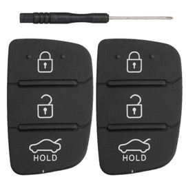 Kesiku 2 Pcs Hyundai Car Key Fob Rubber Pads - Hyundai i20 i30 ix20 ix35 Tucson Santa Fe, Key Button Replacement